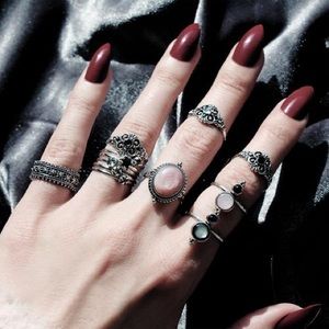 Little Luna pink pearl sterling silver ring